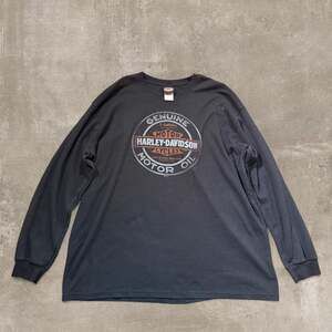 Vintage Harley-Davidson St. Paul Thermal Shirt, Black Waffle Knit Graphic, Size